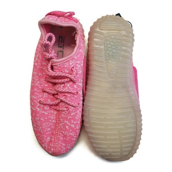 MEJC Girls LED Shoes Light Fashion Sneaker Pink Youth Size 1.5Y USB Charger - Picture 7 of 8